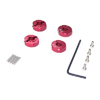 Red Aluminum Wheel Adaptors with Lock Screws - 4mm