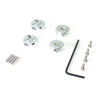 Silver Aluminum Wheel Adaptors with Lock Screws - 4mm