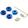 Blue Aluminum Wheel Adaptors with Lock Screws - 5mm