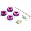 Purple Aluminum Wheel Adaptors with Lock Screws - 5mm [57805P]