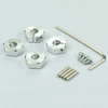 Silver Aluminum Wheel Adaptors with Lock Screws - 5mm [57805S]