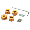 Golden Aluminum Wheel Adaptors with Lock Screws - 6mm [57806A]