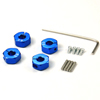 Blue Aluminum Wheel Adaptors with Lock Screws - 6mm