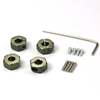 Titanium Color Aluminum Wheel Adaptors with Lock Screws - 6mm [57806T]