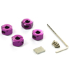 Purple Aluminum Wheel Adaptors with Lock Screws - 7mm [57807P]