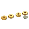 Golden Aluminum Wheel Adaptors with Pins - 4mm [57814A]