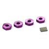 Blue Aluminum Wheel Adaptors with Pins - 4mm