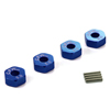 Blue Aluminum Wheel Adaptors with Pins - 5mm [57815B]