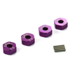 Purple Aluminum Wheel Adaptors with Pins - 5mm [57815P]