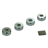 Silver Aluminum Wheel Adaptors with Pins - 5mm [57815S]