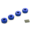 Blue Aluminum Wheel Adaptors with Pins - 6mm