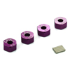 Purple Aluminum Wheel Adaptors with Pins - 6mm [57816P]