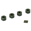 Titanium Color Aluminum Wheel Adaptors with Pins - 7mm [57817T]