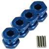 Blue Aluminum 1/8 Wheel Adaptors with Wheel Stopper Nuts [57885B]