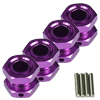 Purple Aluminum 1/8 Wheel Adaptors with Wheel Stopper Nuts [57885P]