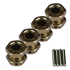 Titanium Color Aluminum 1/8 Wheel Adaptors with Wheel Stopper Nuts [57885T]