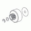 Clutch gear w/screw & washer(For LEO engine) [30297]